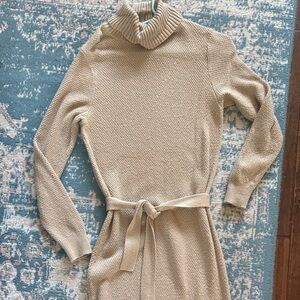 Splendid Tan Long Sleeve Sweater Dress